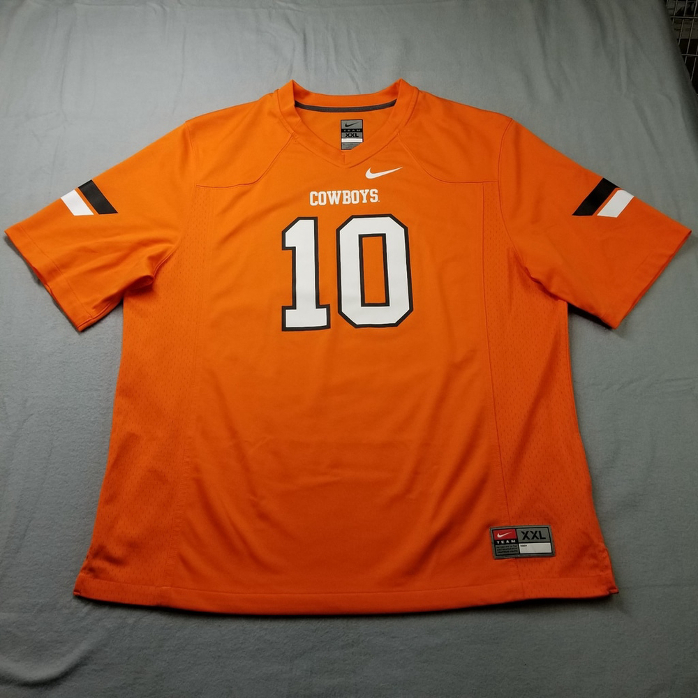 Oklahoma State Cowboys Nike Jersey Mens Size XXL Orange Nike Team Swoosh #10